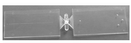 圖1微流控芯片塑件排布圖