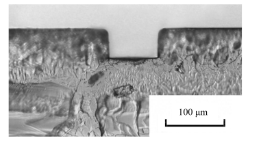 圖6工藝參數優化后的微通道