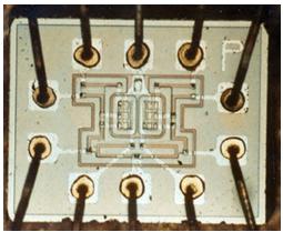 控制Apollo航天器（1960年代）的計算機的邏輯NOR IC組件。